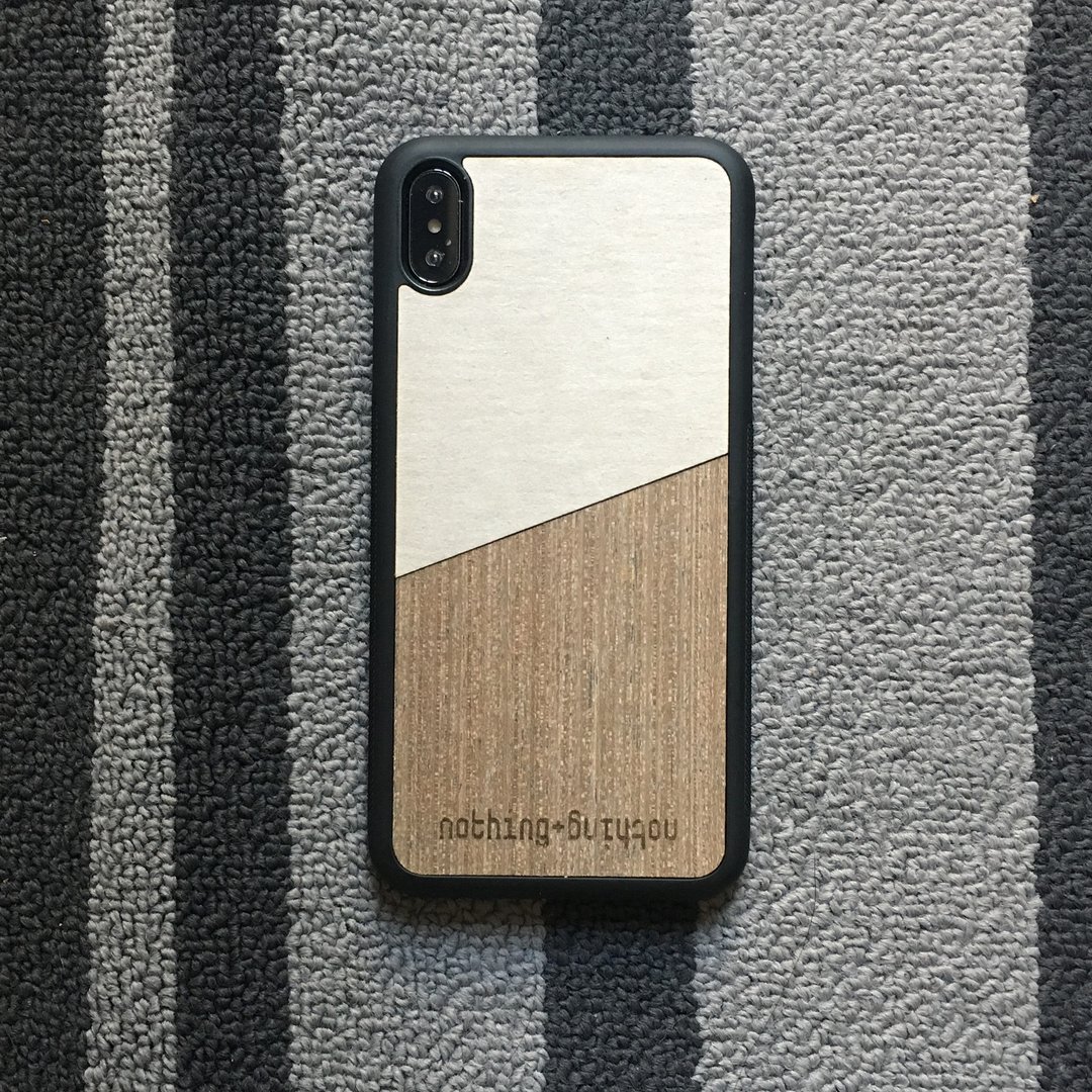 iPhone X /XS /XR/ XMax Case - 手机壳/手机套 - 木头 银色