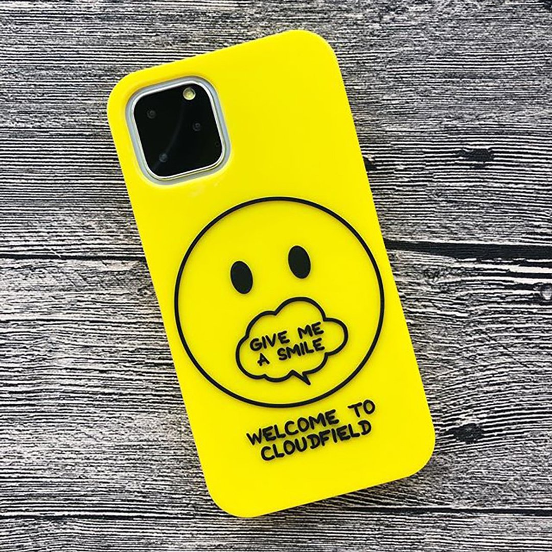 【Candies】Simple系列 Give Me A Smile 黄 - iPhone 11 Pro - 手机壳/手机套 - 硅胶 黄色
