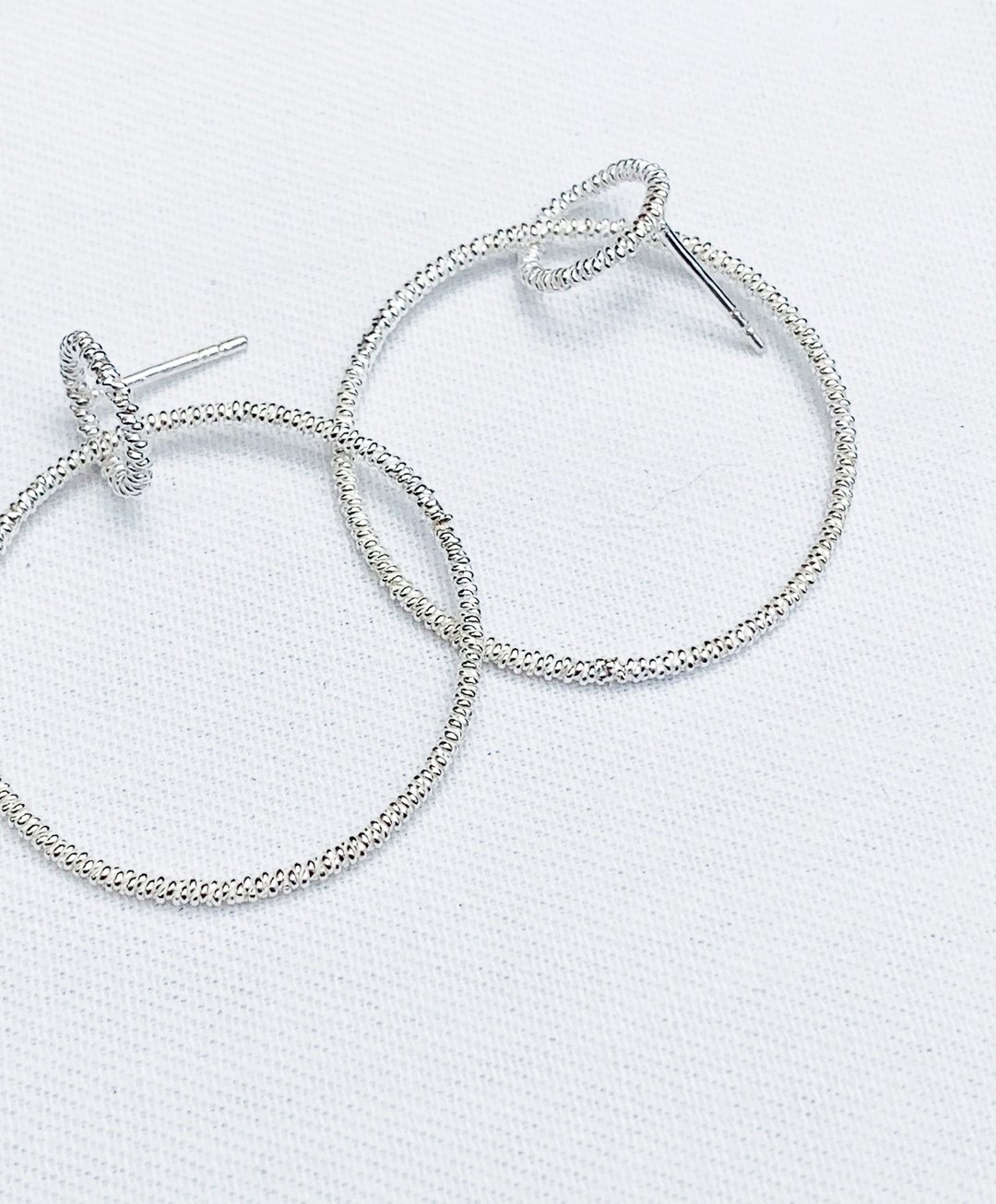 twist earrings - 耳环/耳夹 - 纯银 银色