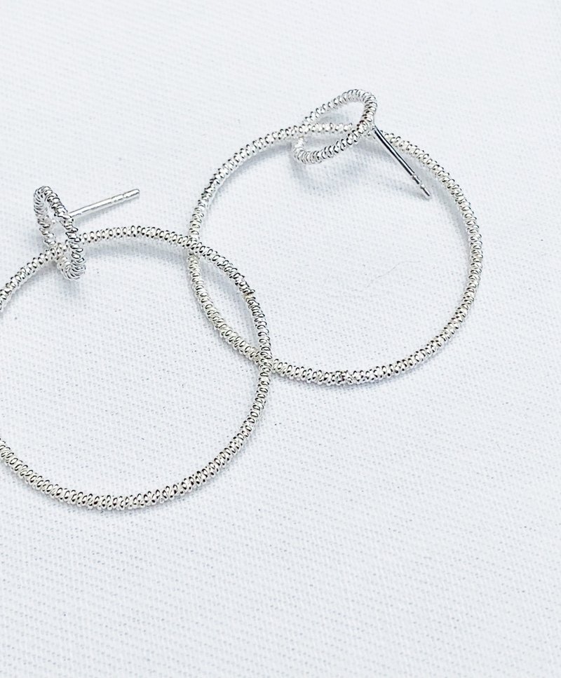 twist earrings - 耳环/耳夹 - 纯银 银色