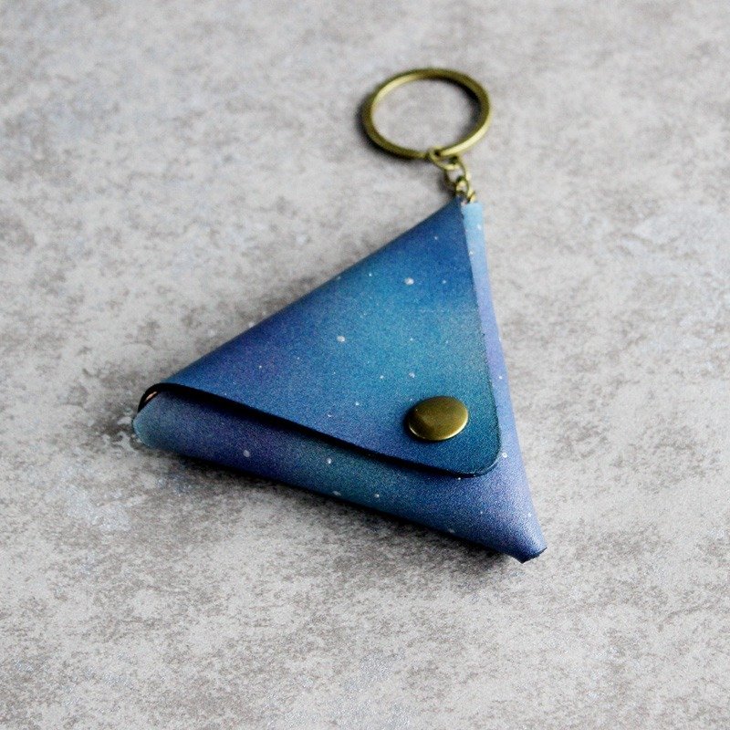 如玮星空系列 头层植鞣牛皮 三角零钱包 免费刻字 - 零钱包 - 真皮 