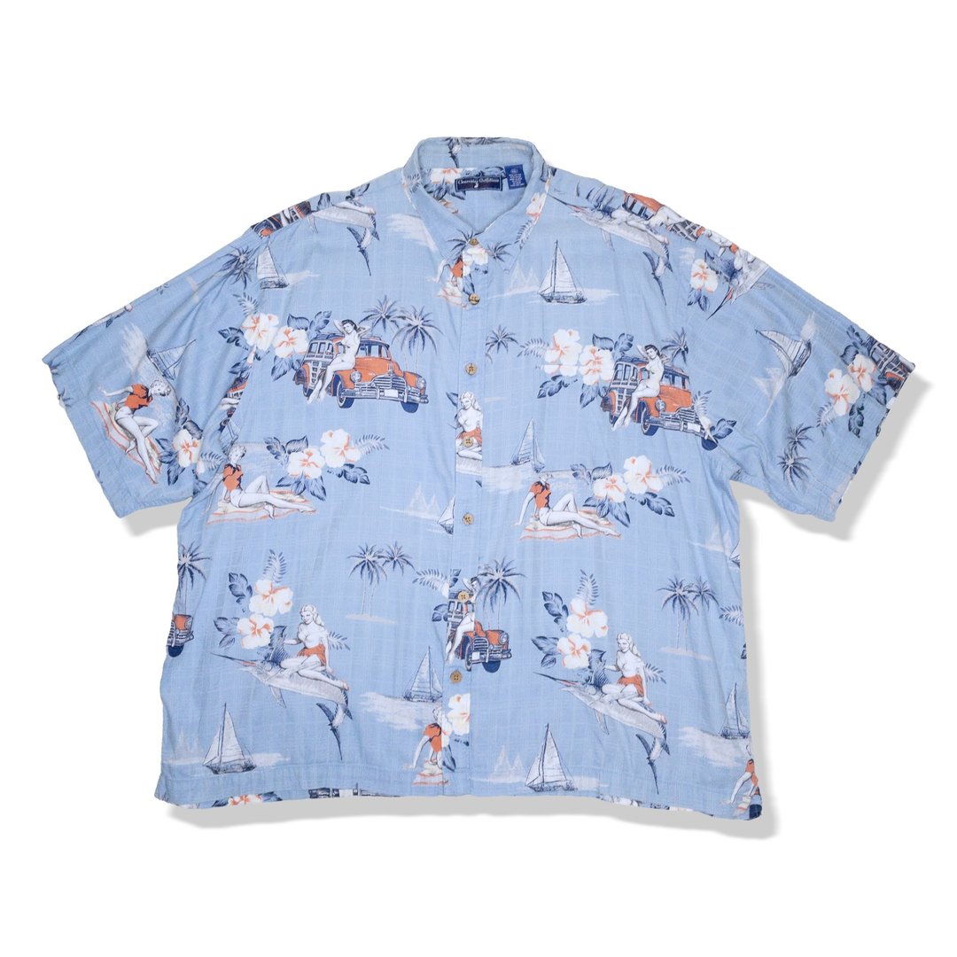 【有関古着选物】Clearwater  Outfitters 夏威夷衬衫 - 男装衬衫 - 其他人造纤维 蓝色