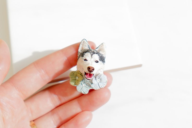 个人化 狗牌 宠物 猫 狗 吊饰 手工宠物 可爱 胸针 别针 软陶 低 - 胸针 - 其他材质 