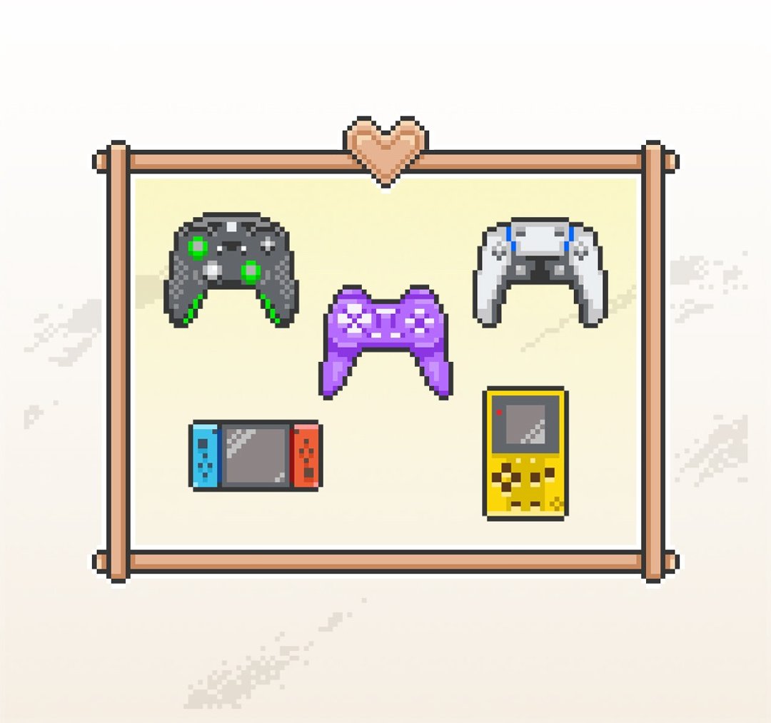 Twitch表情符号贴图/忠诚点数奖励/可爱像素风/游戏机 - 电脑手机桌布/贴图/App 图示 - 其他材质 