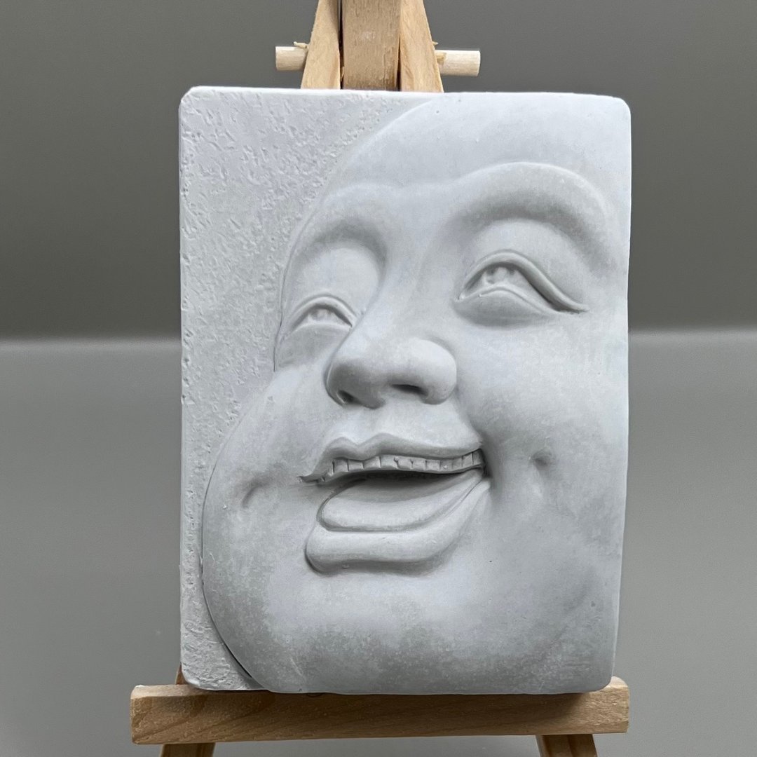 开运商品 清水模设计 佛像摆饰(十七) 佛艺扩香香氛片 附木架 - 香薰/精油/线香 - 水泥 灰色