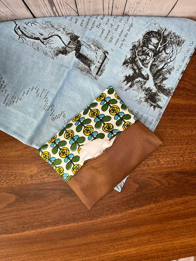 日本制 抽取式面纸袋 - 纸巾盒 - 棉．麻 绿色