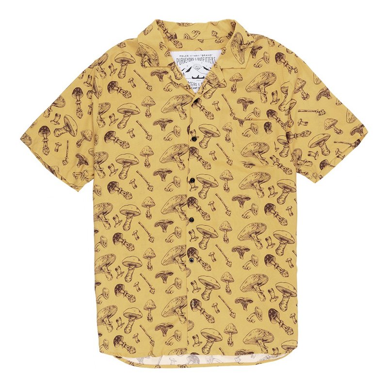POLER ALOHA SHIRT 夏威夷衫 柔软凉感嫘萦衬衫 蘑菇棕 - 男装衬衫 - 其他材质 多色