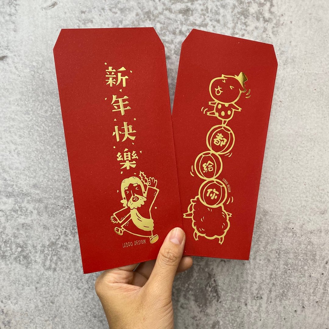 原创插画烫金红包袋(六入) - 红包/春联 - 纸 