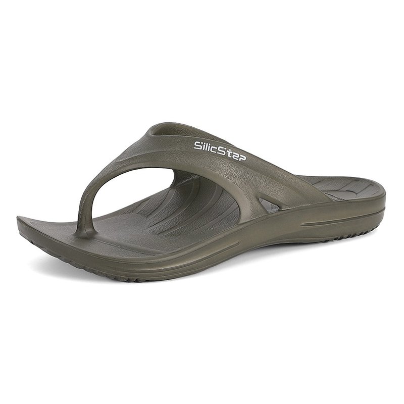 【ATTA】SilicStep 硅晶减塑环保足弓夹脚拖鞋-军绿 德国iF设计奖 - 拖鞋 - 塑料 绿色