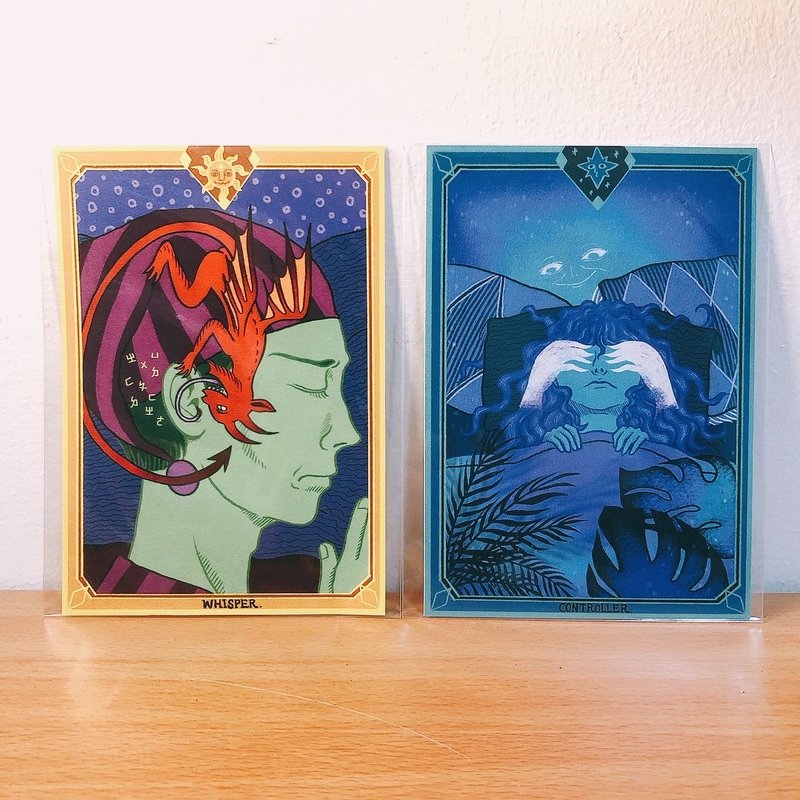 卡片 - Nightmare - 卡片/明信片 - 纸 蓝色