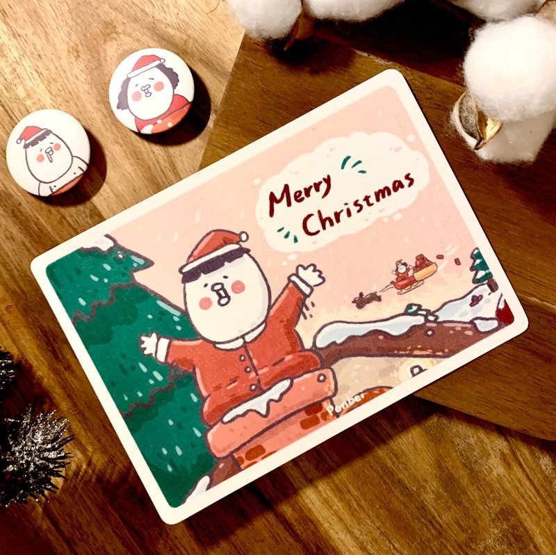 【明信片】等等圣诞老公公 | 圣诞节 - 卡片/明信片 - 纸 