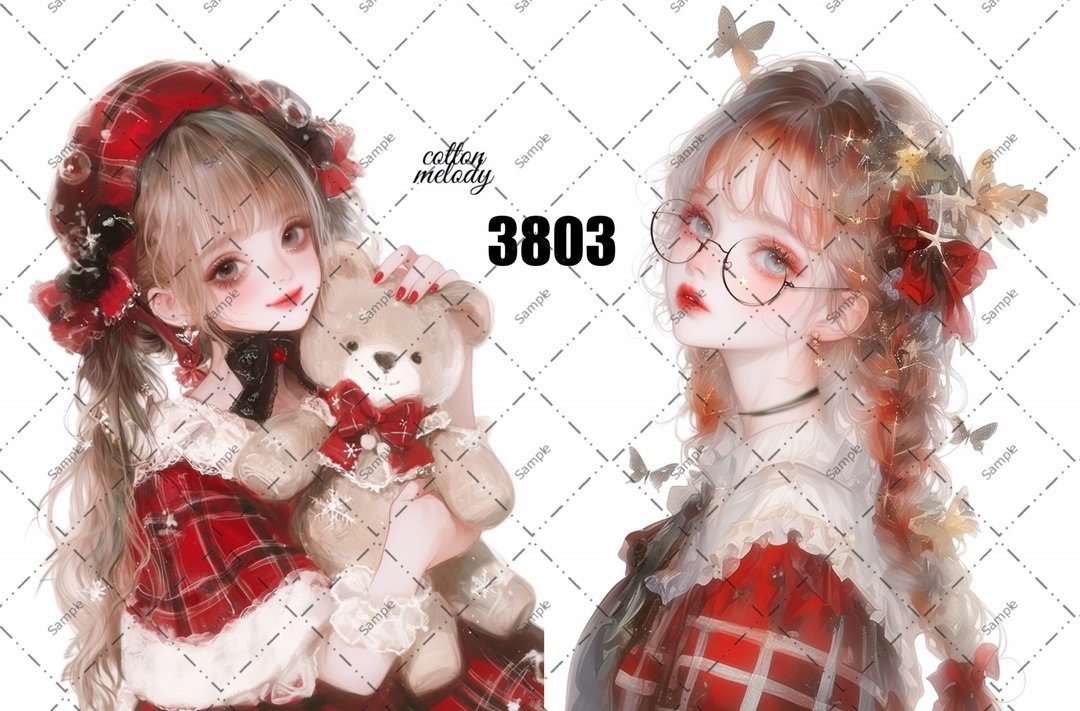 original sticker no.3803 人物贴纸 原创贴纸 原创人物贴纸 装饰贴纸 cotton melody - 贴纸 - 纸 