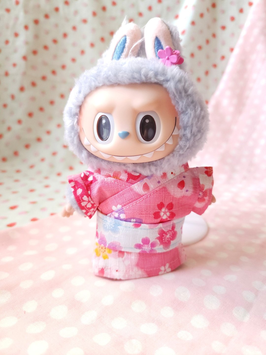 Labubu17cm娃衣,15CM明星娃娃衣,手工公仔衫, 玩偶衣服 - 玩偶/公仔 - 棉 粉红色
