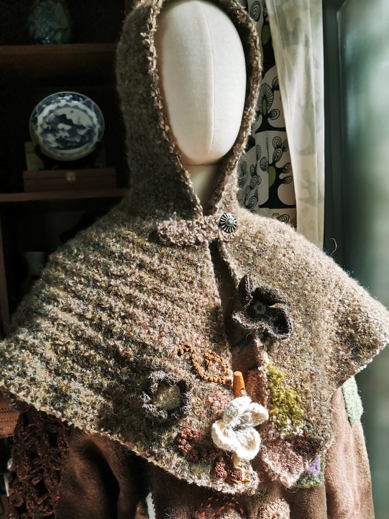 高山之花斗篷 - 其他 - 羊毛 卡其色