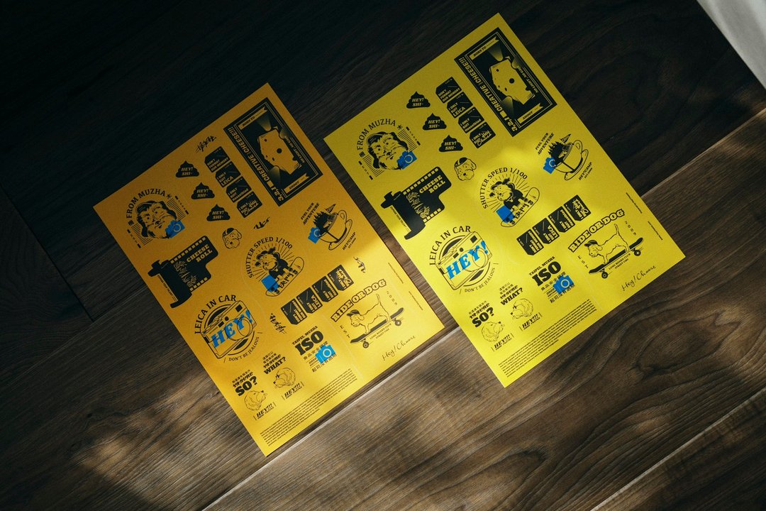 HEY!STICKERS 防水贴纸组－两张一组 - 贴纸 - 纸 