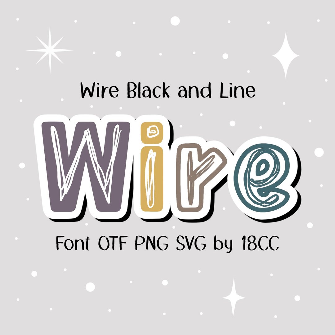 电线 OTF PNG SVG - 字体设计 - 其他材质 