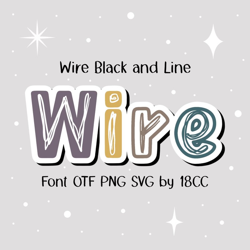 电线 OTF PNG SVG - 字体设计 - 其他材质 