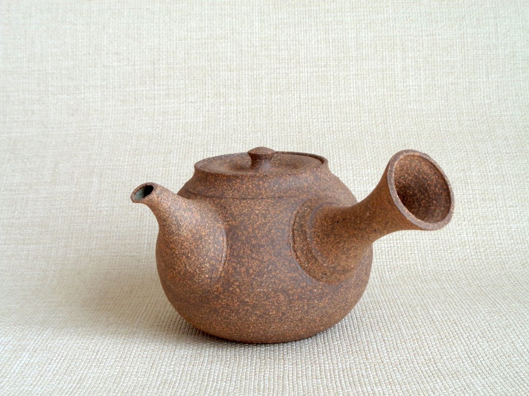 梨地素烧茶壶 b - 茶具/茶杯 - 陶 咖啡色