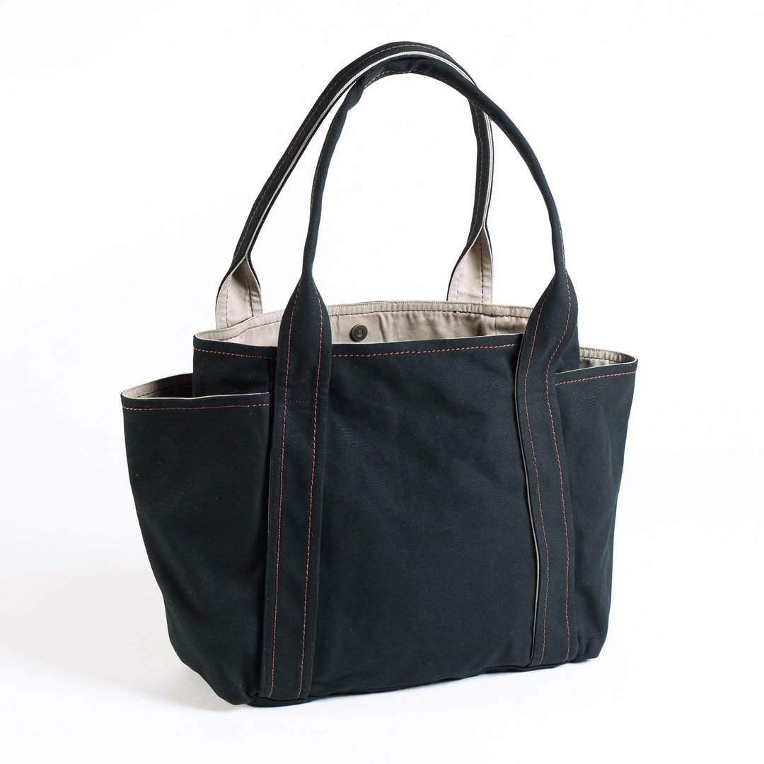 磁扣式/肩背帆布万用工具袋-黑色(中型) - 侧背包/斜挎包 - 棉 黑色