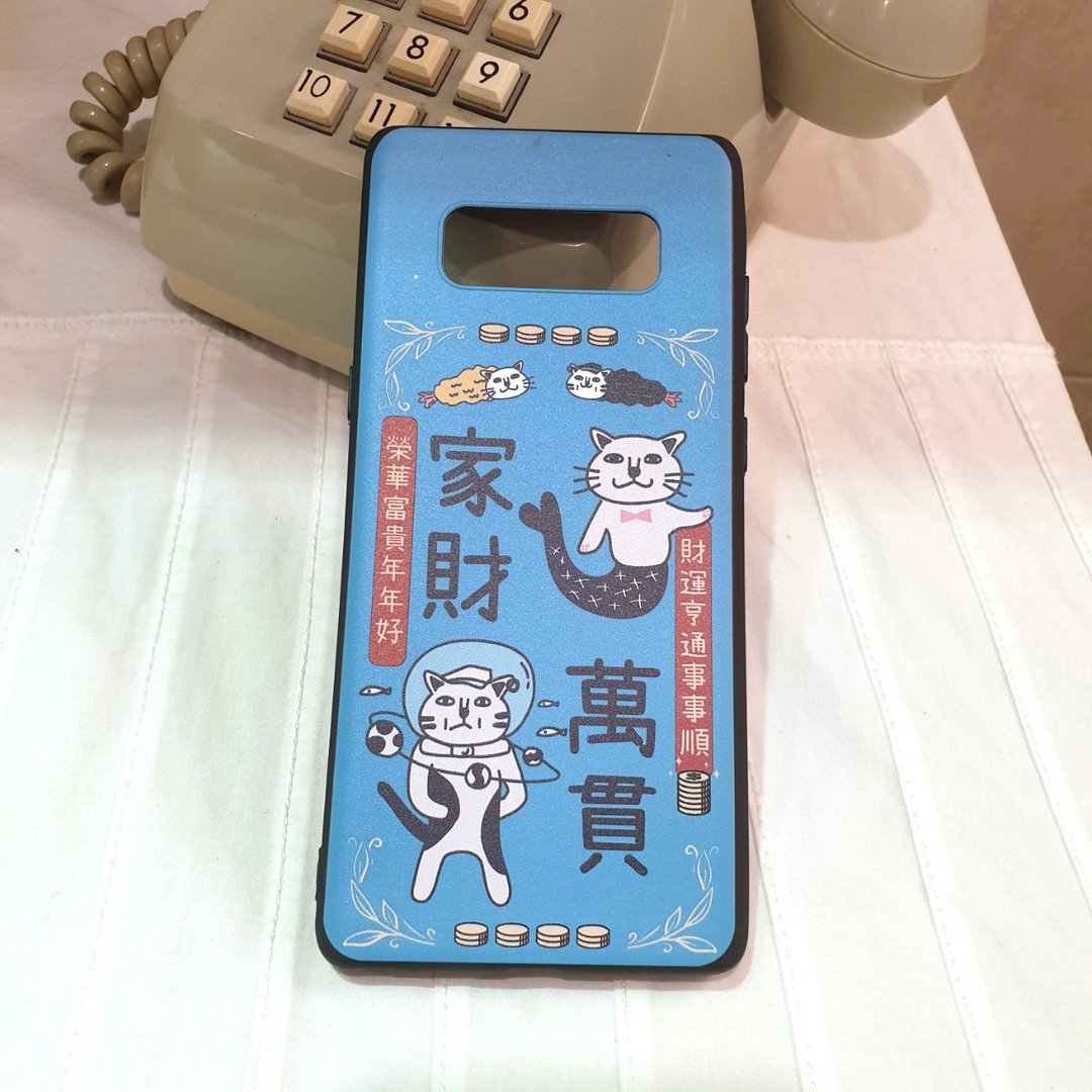 猫手机壳 家财万贯 蓝 - 手机壳/手机套 - 硅胶 蓝色