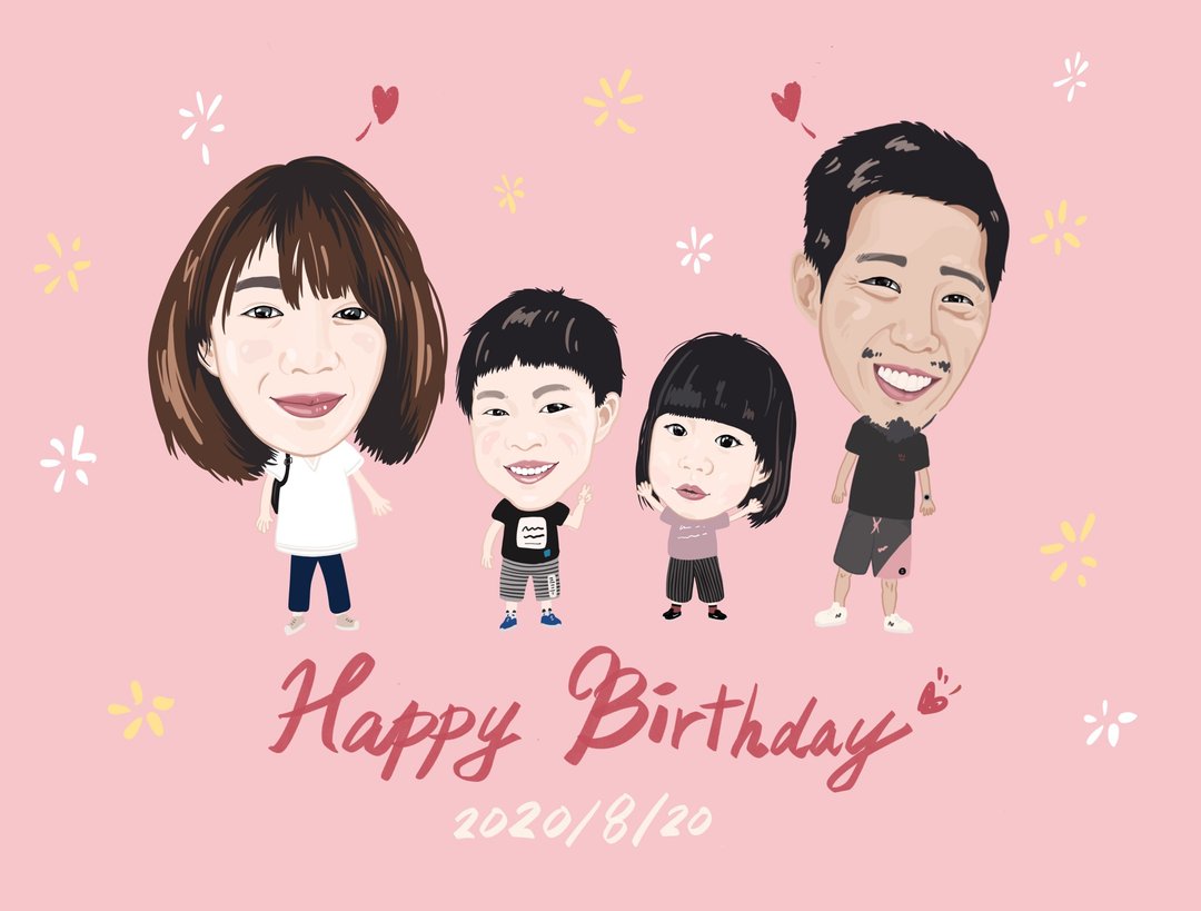 客制绘图生日小卡 - 卡片/明信片 - 纸 