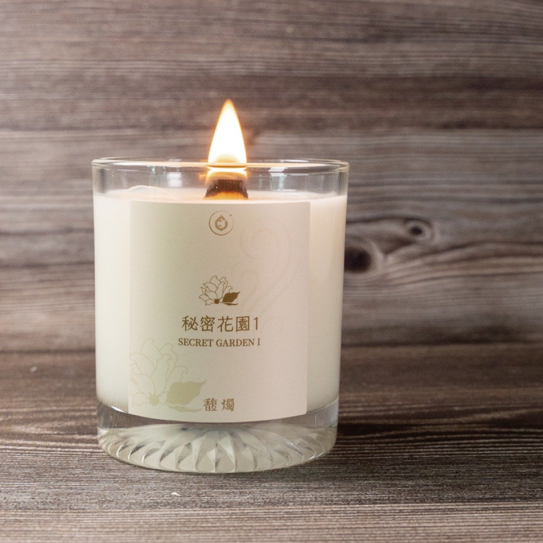秘密花园1 | 茉莉玫瑰香氛蜡烛 | 浪漫花香手工打造 - 蜡烛/烛台 - 蜡 黄色
