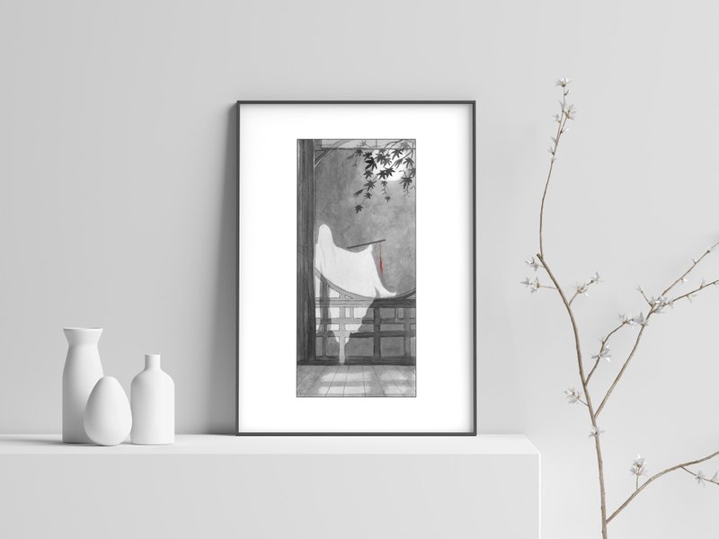 Printable art Ghost / print it at home / Directly from the Artist - 电子手绘真人画像/绘画/插画 - 其他材质 