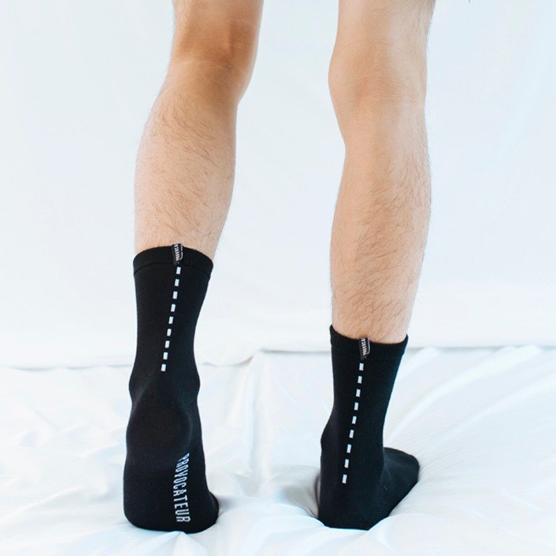 细雨 黑色中性袜子 - 袜子 - 棉．麻 黑色