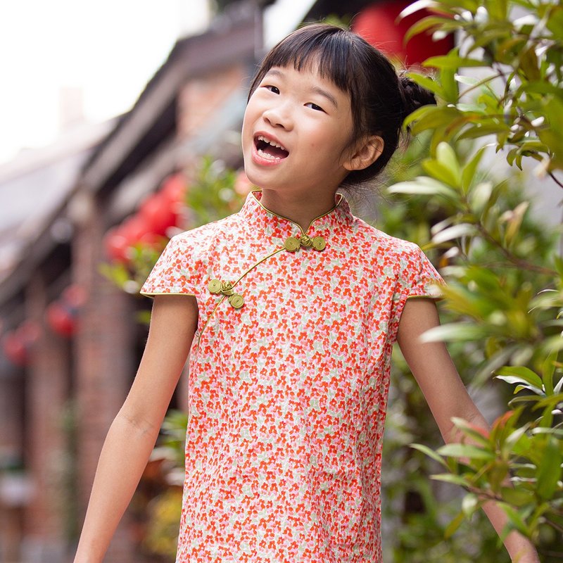 儿童旗袍 古风 四季款 玫果芬芳 - 旗袍 - 棉．麻 多色