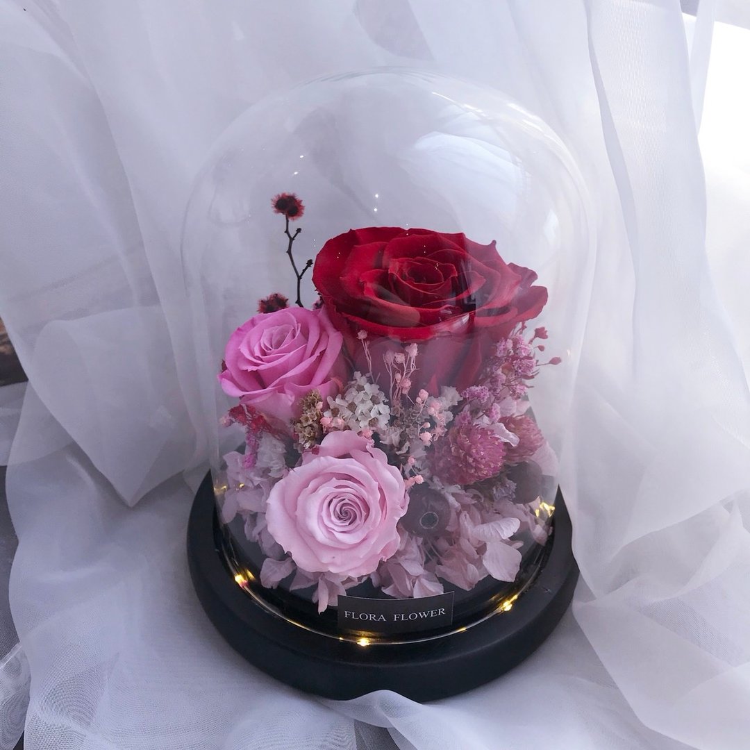 永生花夜灯-经典情人限定款 flora flower 永生花 - 灯具/灯饰 - 植物．花 粉红色