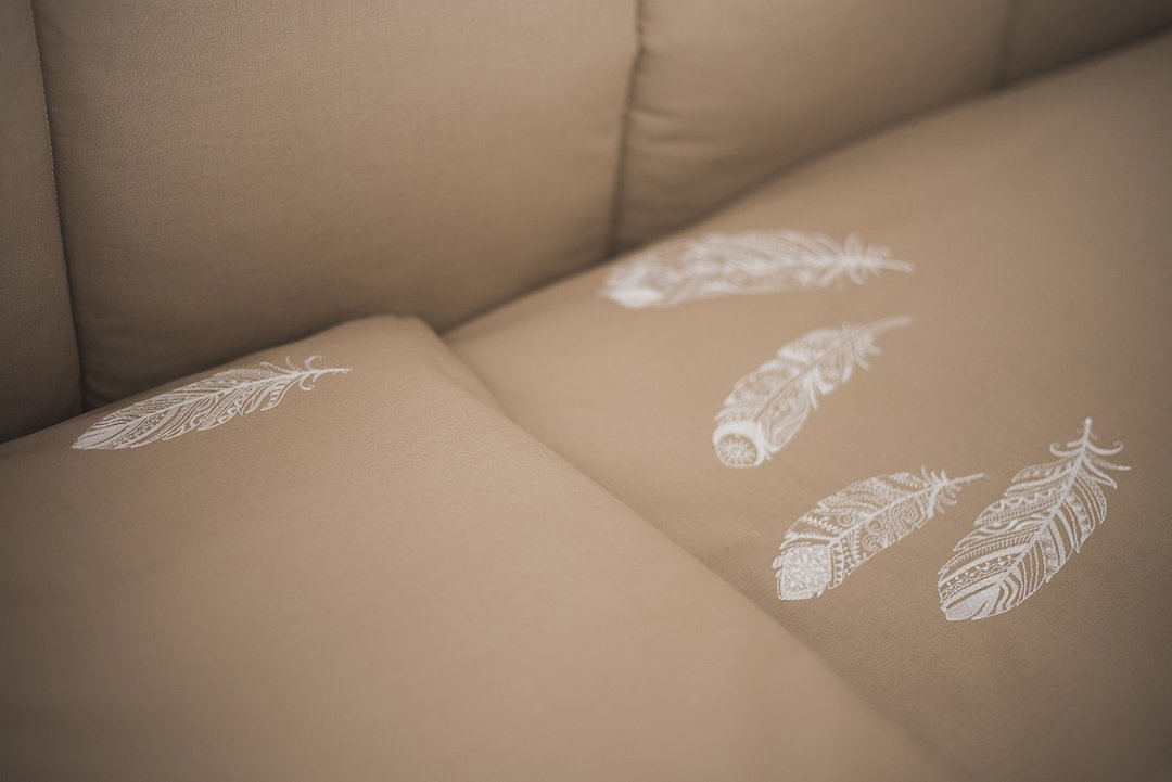 Embroidered feather newborn DUVET cover set  - brown nursery bedding - 婴儿床上用品 - 棉 咖啡色