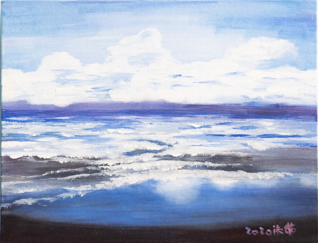蔡淑茹油画创作  天空镜海 - 海报/装饰画/版画 - 其他材质 