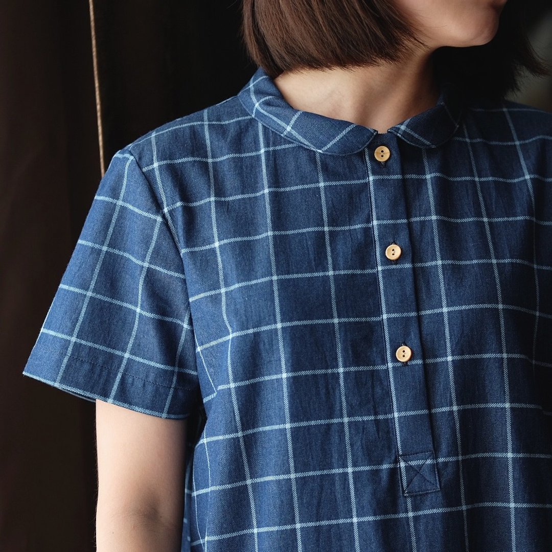 LuLu Dress : dark denim - 洋装/连衣裙 - 聚酯纤维 蓝色