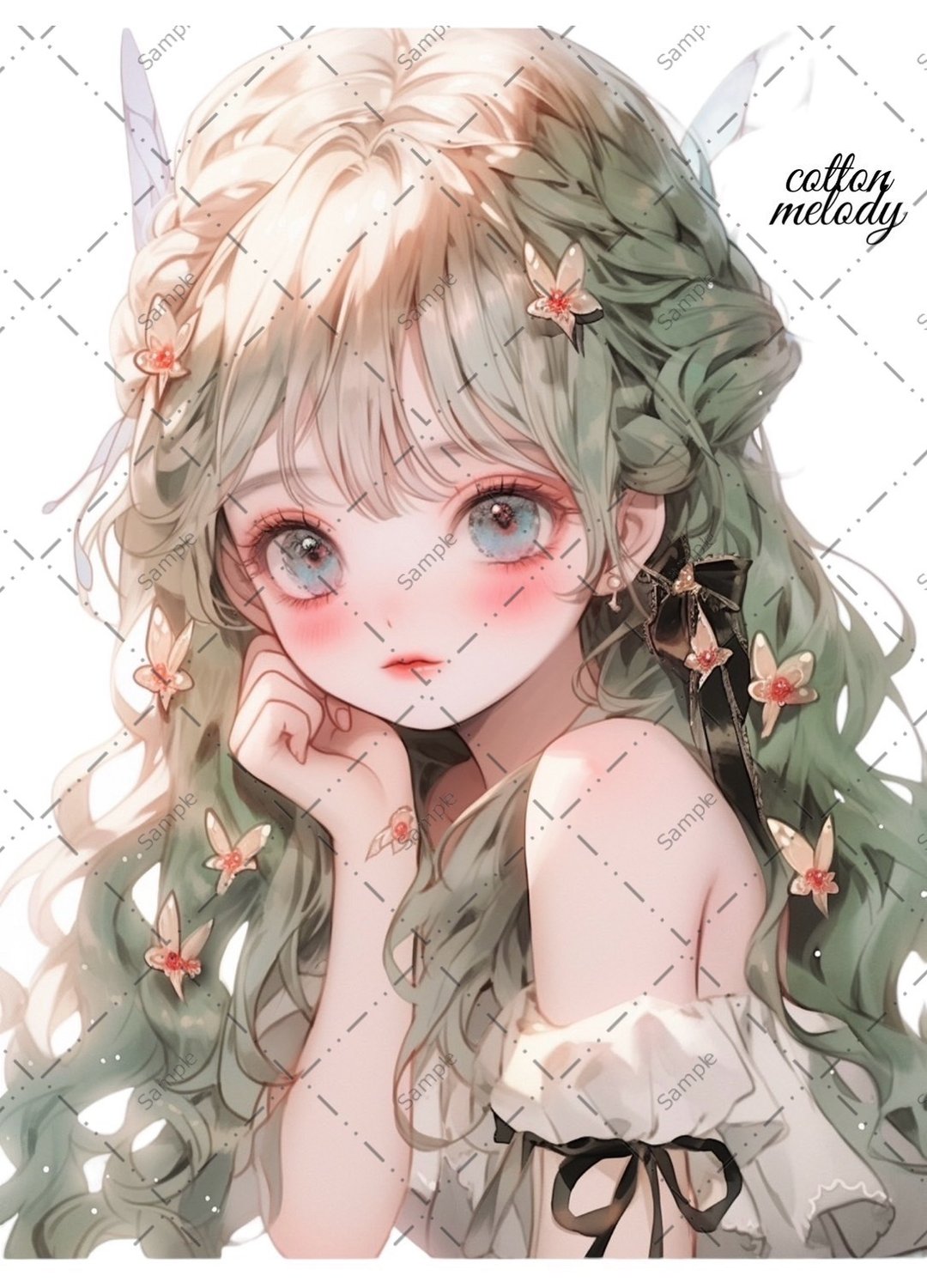 original sticker no.869 人物贴纸 原创贴纸 人物贴纸 女孩贴纸 原创人物贴纸 - 贴纸 - 纸 