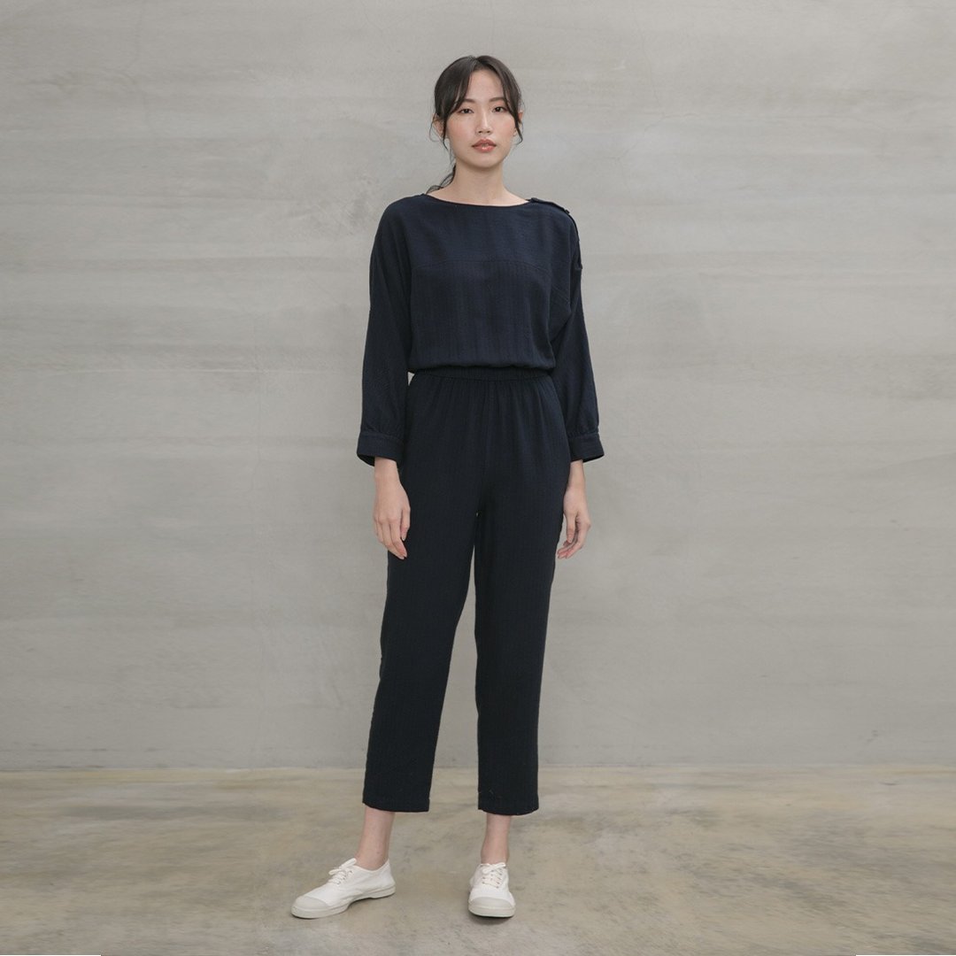 悠然惬意连身裤 Leisure Morning Casual Jumpsuit - 背带裤/连体裤 - 棉．麻 多色