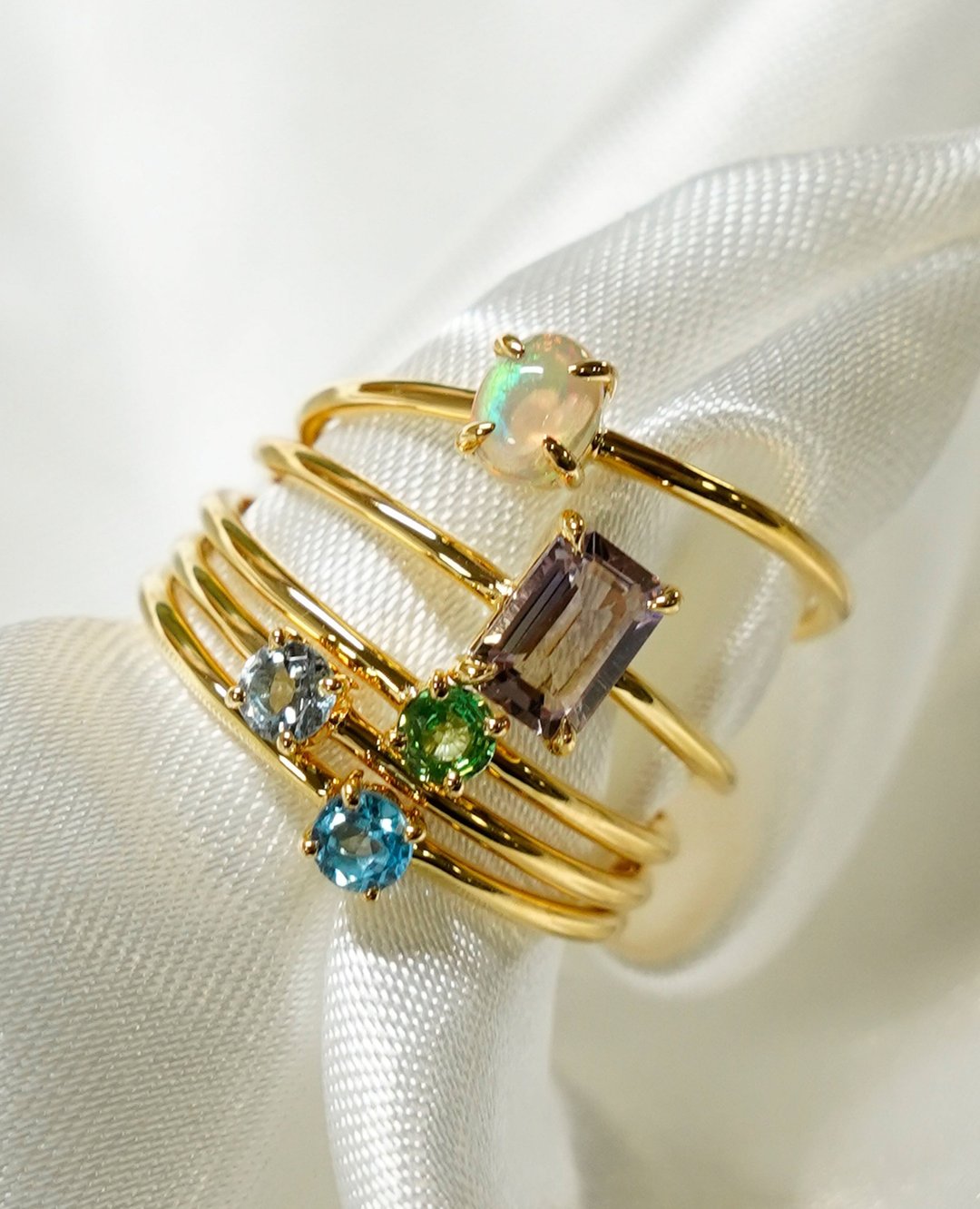 SV Birthstone Ring one gem  单粒诞生石戒指 - 戒指 - 其他金属 多色