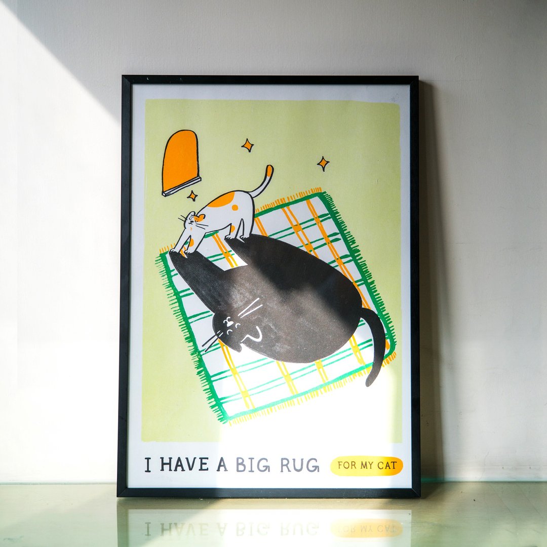 I have a big rug for my cat - 海报/装饰画/版画 - 纸 绿色
