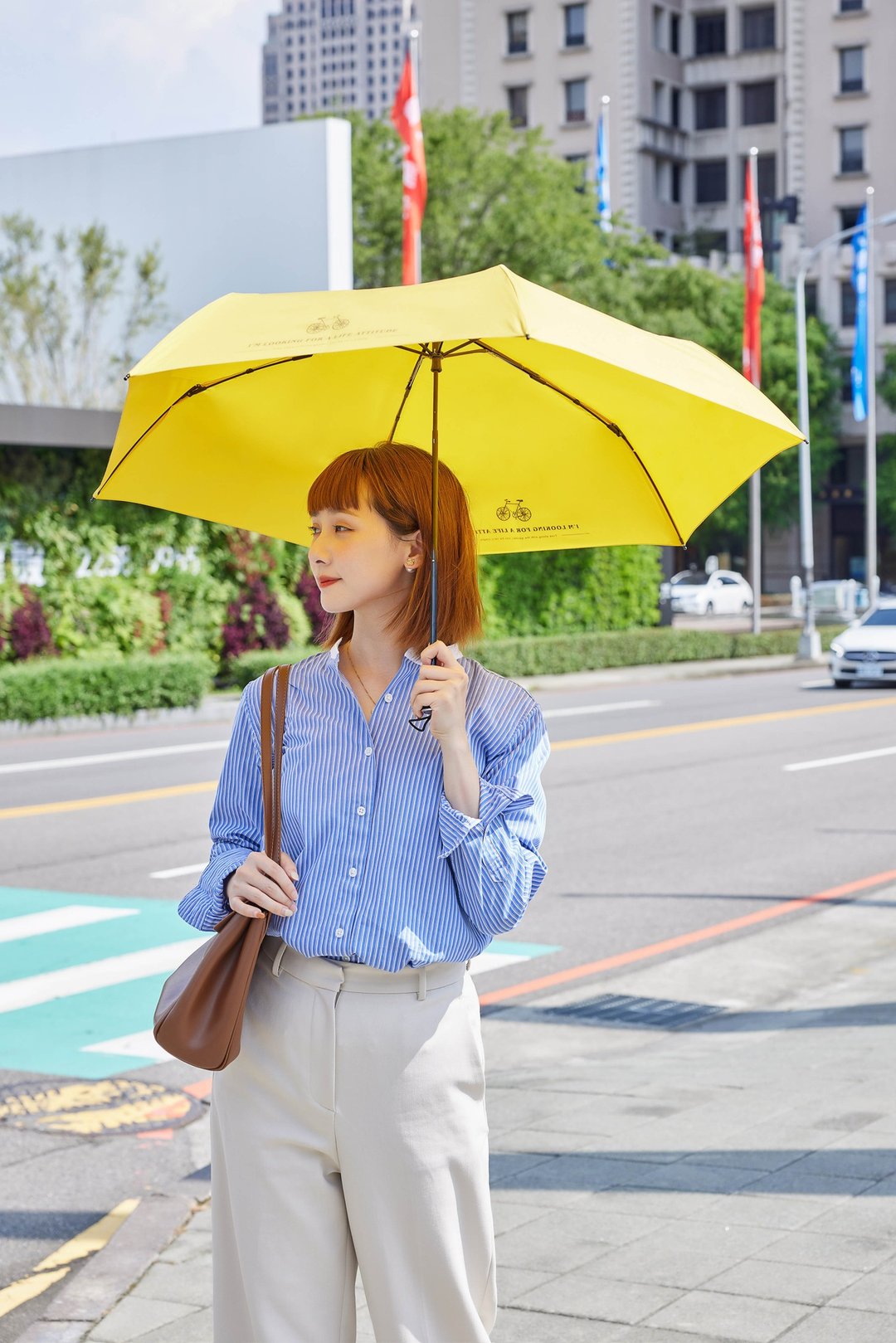 Unispin 素面纯色主义 手开完美瞬收伞(一键瞬收+超泼水) - 雨伞/雨衣 - 其他材质 黄色