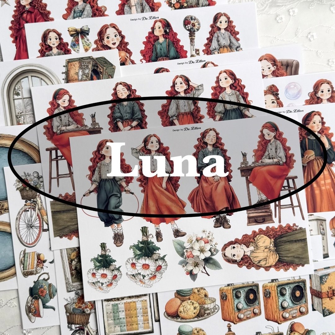 Luna - 日常生活套装组 (A777 ~ A788) - 贴纸 - 纸 