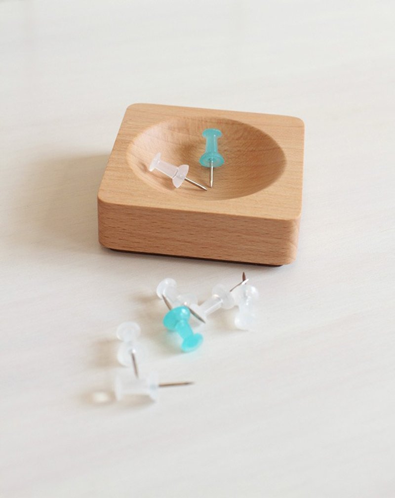 文具收纳盒 / 图钉收纳盒 / 回纹针收纳盒 / 饰品收纳盒 - 其他 - 木头 咖啡色