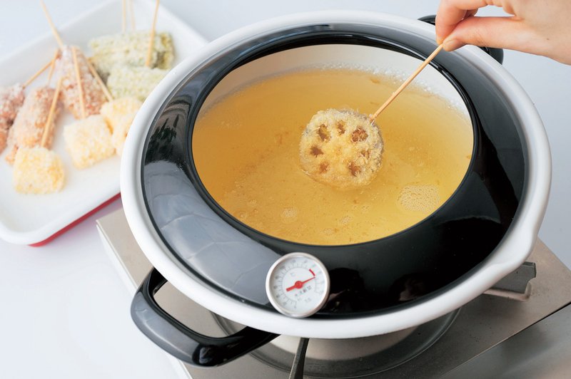 【官方直营】珐琅炸锅(附温度计)24cm-黑 - 锅具/烤盘 - 珐琅 黑色