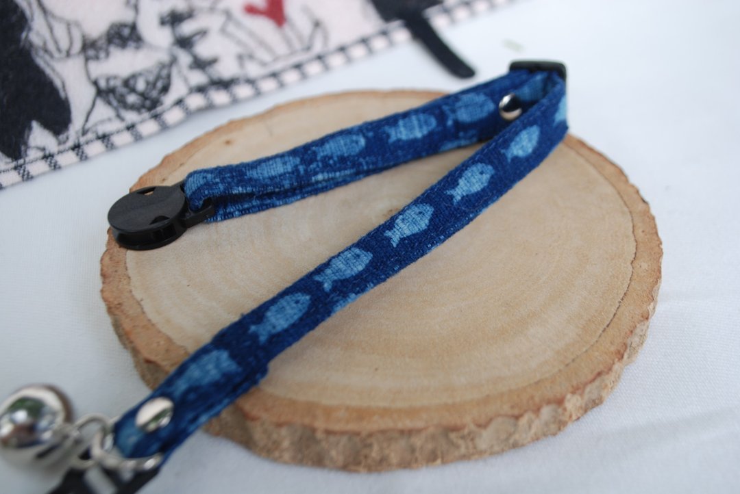 A-NI collar for cats and dogs normal cable version - 项圈/牵绳 - 棉 蓝色