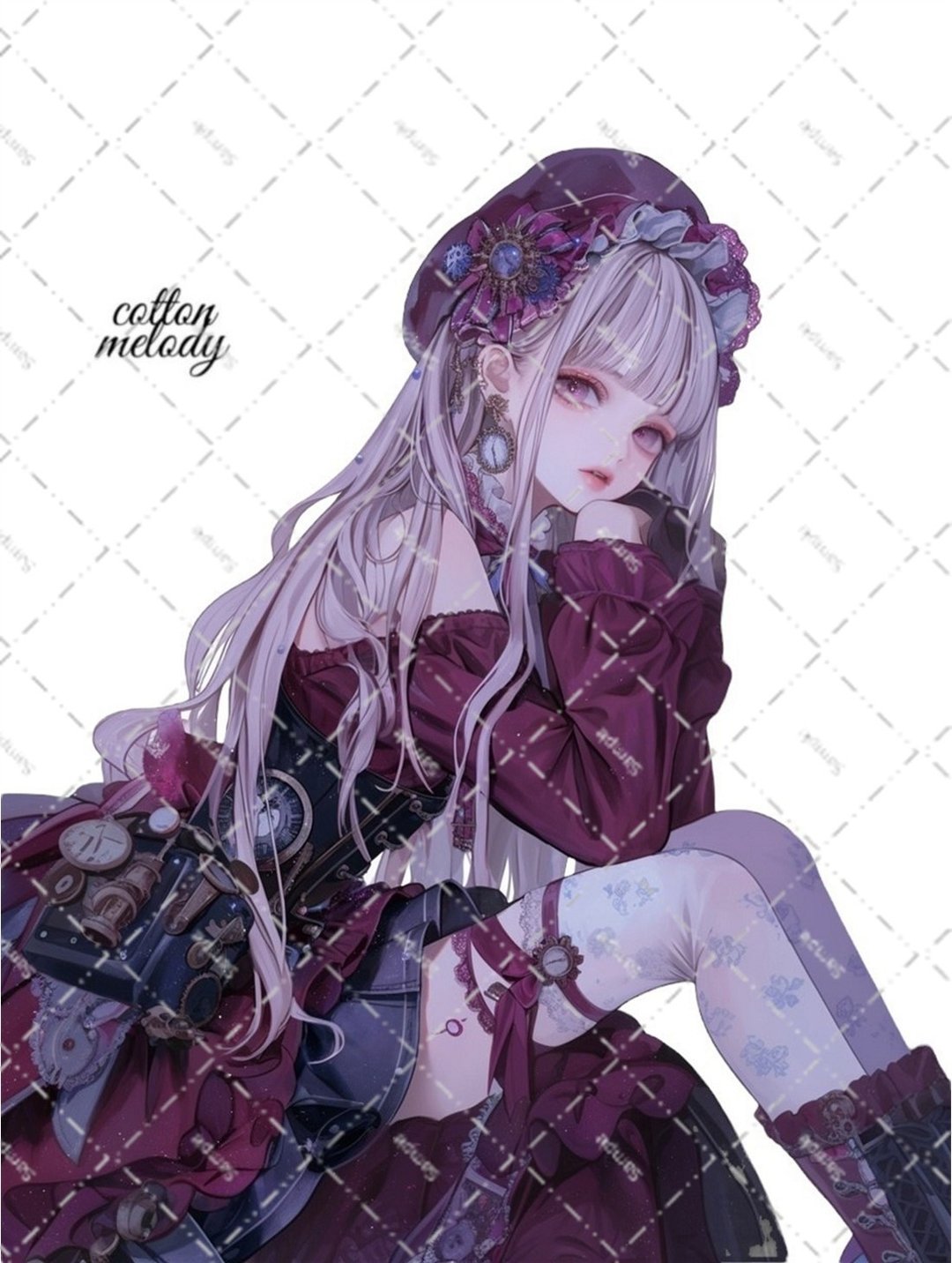 original sticker no.6215 人物贴纸 原创贴纸 人物贴纸 女孩贴纸 原创人物贴纸 - 贴纸 - 纸 
