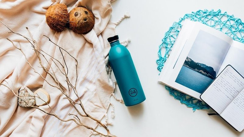 意大利24Bottles【URBAN超轻量羽毛系列】海湾之蓝 -不锈钢瓶 - 水瓶/水壶 - 不锈钢 蓝色