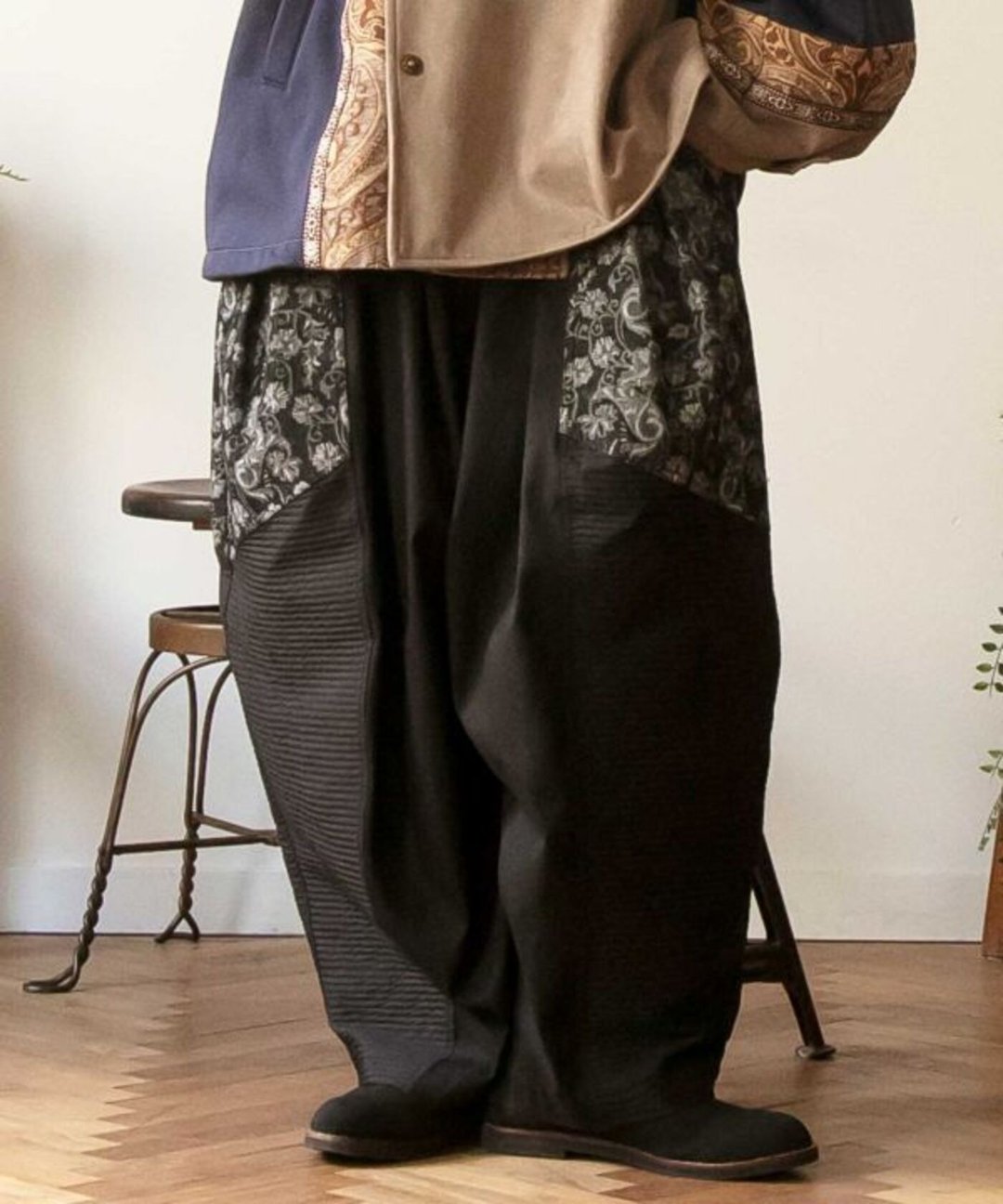 【热门预购】民族风茧型拼接裤 (3色) CAA-5321 - 男士长裤 - 棉 