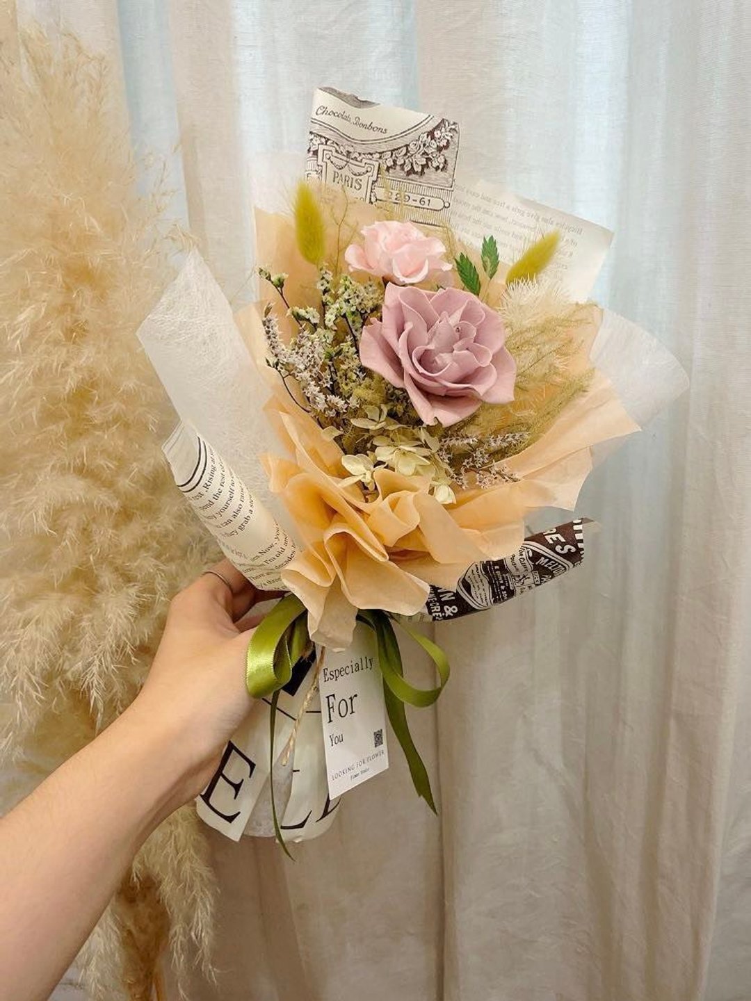 永生花束【温暖如你】干燥花束 生日礼物 毕业花束 母亲节花束 - 干燥花/捧花 - 植物．花 