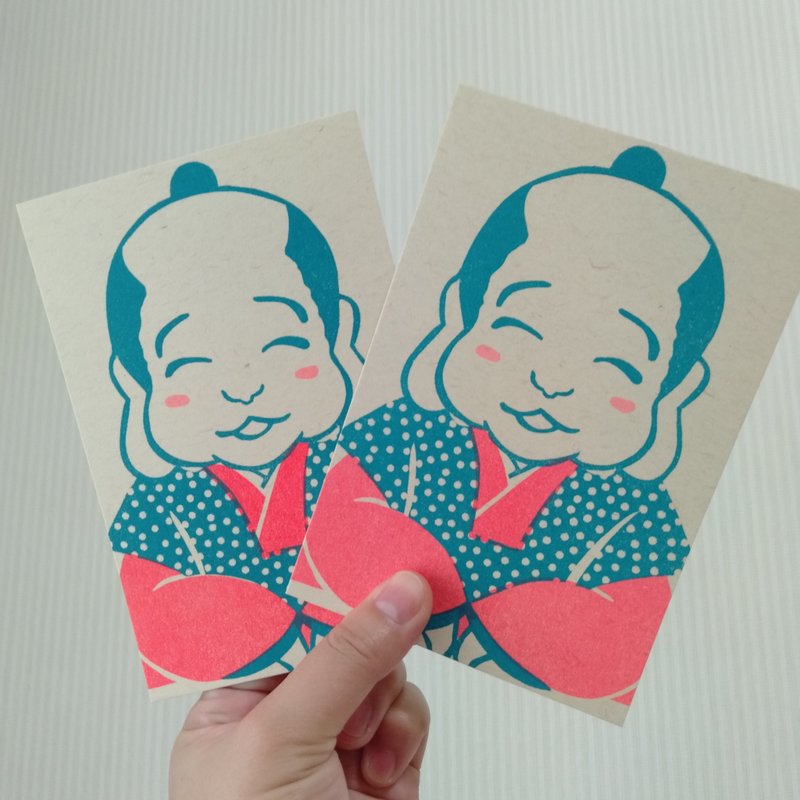 福助明信片两张组 - 卡片/明信片 - 纸 绿色