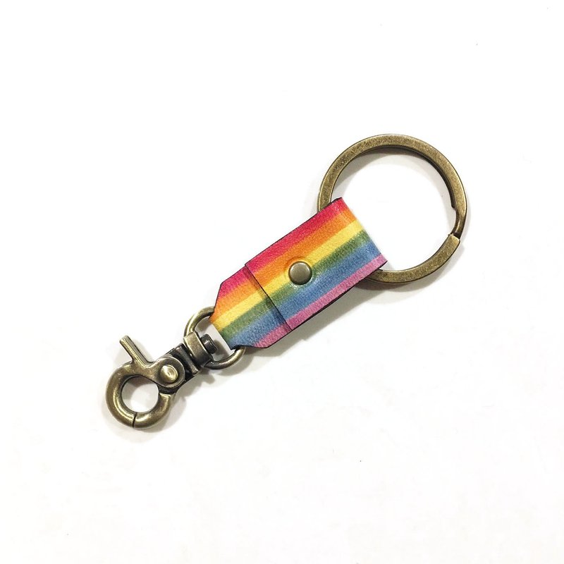 小鈎钥匙圈-植鞣牛皮 万用真皮钥匙勾 (多色订制) - 钥匙链/钥匙包 - 真皮 多色