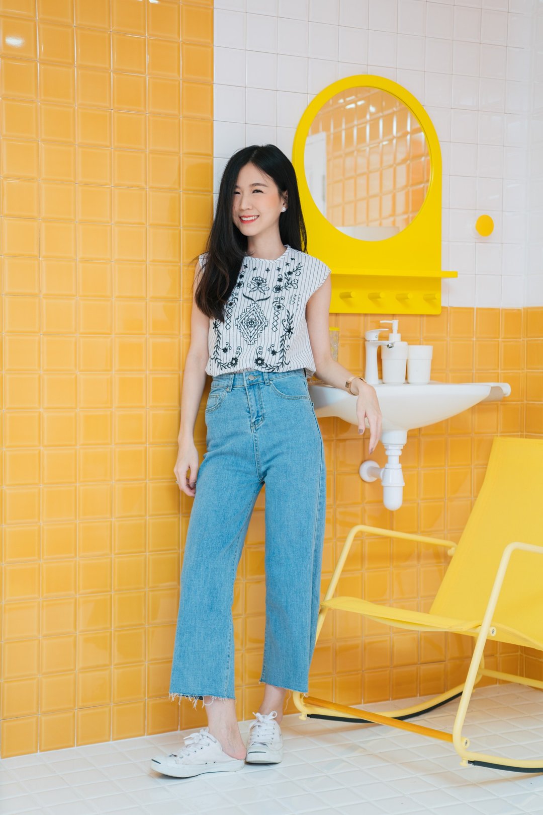 Dion rawhem jeans - 女装长裤 - 其他材质 多色