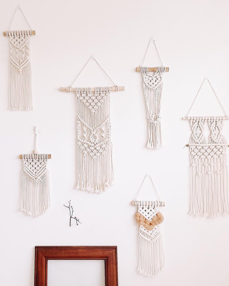 │2月│Macramé-花编结-手编壁挂/墙饰课程.初学着也可上手 - 编织/羊毛毡/布艺 - 棉．麻 